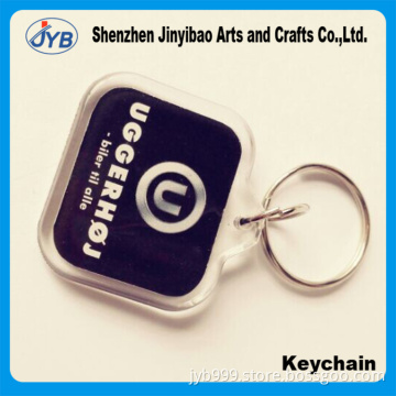 popular advertising plastic acrylic square keyring